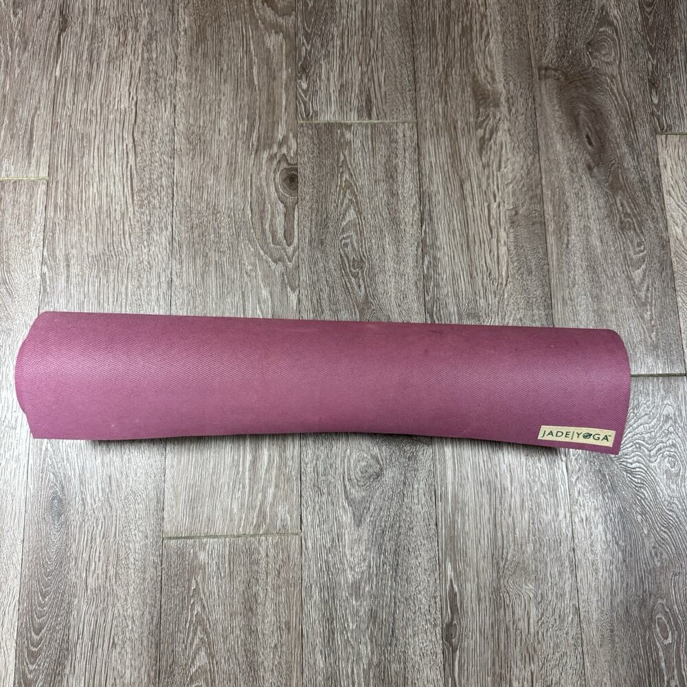 Jade Harmony Yoga Mat Eco Friendly Non Slip Exercise Mat 68"x24" Raspberry